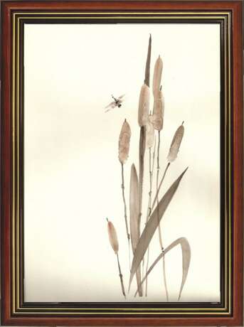 “Reeds and a dragonfly. 2020. Handmade. The Author - Natalia Pisareva” Paper Watercolor Realist Landscape painting 2020 - photo 4