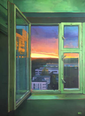 Design Painting “Isolation. Sunset”, Canvas, Oil paint, Contemporary art, Landscape painting, Russia, 2010 - photo 1