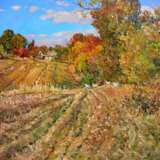 „Klar-Herbst-Mittag-Gemälde von Aleksandr Dubrovskyy“ Leinwand Ölfarbe Impressionismus Landschaftsmalerei 2017 - Foto 1