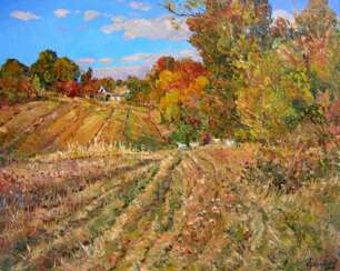 Clear autumn midday Painting by Aleksandr Dubrovskyy