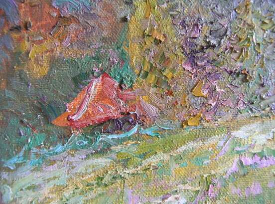 “One day in Ukrainian Carpathian Mountains⠀ Painting by Aleksandr Dubrovskyy” Canvas Oil paint Impressionist Landscape painting 2015 - photo 4