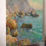 “On The Rocks Painting by Aleksandr Dubrovskyy” Canvas Oil paint Impressionist Landscape painting 2005 - photo 2