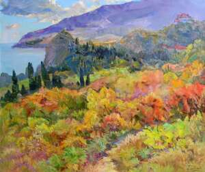 Velvet Autumn Painting by Aleksandr Dubrovskyy