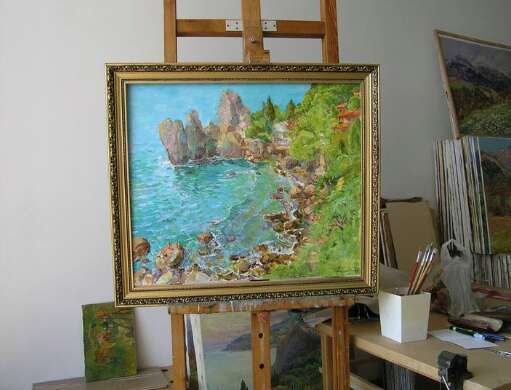 „Wind aus dem Süd-Malerei byAleksandr Dubrovskyy“ Leinwand Ölfarbe Impressionismus Landschaftsmalerei 2013 - Foto 2