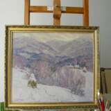 “Winter in the mountains Painting by Aleksandr Dubrovskyy” Canvas Oil paint Impressionist Landscape painting 2016 - photo 3