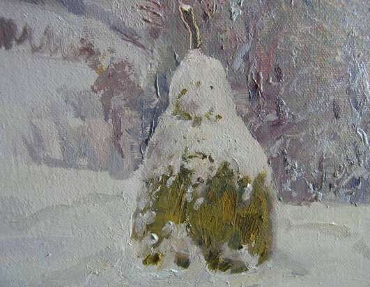 „Winter in die Berge Gemälde von Aleksandr Dubrovskyy“ Leinwand Ölfarbe Impressionismus Landschaftsmalerei 2016 - Foto 5