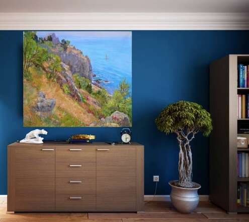 „Der Frühling Gemälde von Aleksandr Dubrovskyy“ Leinwand Ölfarbe Impressionismus Marinemalerei 2012 - Foto 3