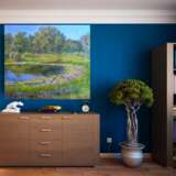 „Die Natur des Flusses und Seerosen-Gemälde von Aleksandr Dubrovskyy“ Leinwand Ölfarbe Impressionismus Landschaftsmalerei 2009 - Foto 3