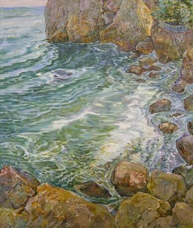 “Breath of the sea Painting by Aleksandr Dubrovskyy” Canvas Oil paint Impressionist Landscape painting 2005 - photo 1