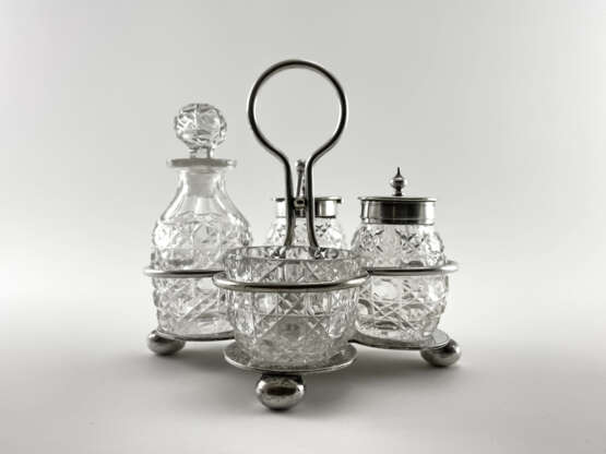 “Set for spices Atkin Brothers. England crystal silver handmade 1853-1925 years.” Atkin Brothers  Mixed media 1853 - photo 1