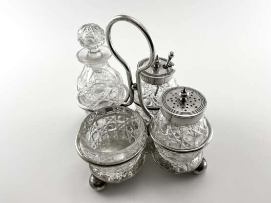 “Set for spices Atkin Brothers. England crystal silver handmade 1853-1925 years.” Atkin Brothers  Mixed media 1853 - photo 4