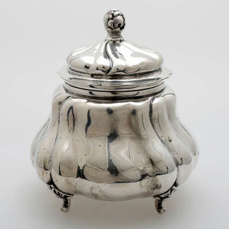 ADOLF MOGLER Heilbronn 3-tlg. Teekern, 800 Silber, ca. Mitte 20. Jahrhundert - фото 4