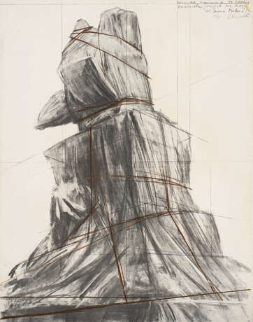 Christo. Wrapped Monument to Vittorio Emanuele, Project for Piazza del Duomo, Milano 1975 - photo 1