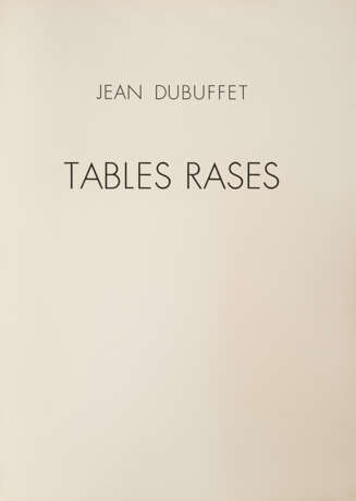 Jean Dubuffet. Tables Rases 1962 - photo 1
