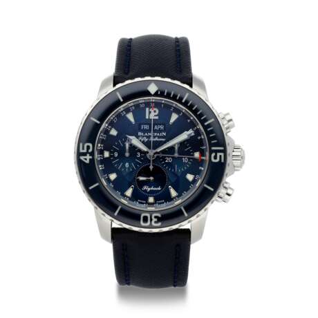 Blancpain. BLANCPAIN, FIFTY FATHOMS CHRONOGRAPH FLYBACK QUANTIEME COMPLET CALENDAR, REF. 5066F-1140-52B - photo 1