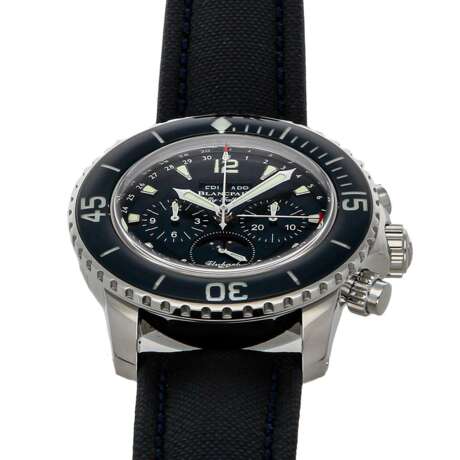 Blancpain. BLANCPAIN, FIFTY FATHOMS CHRONOGRAPH FLYBACK QUANTIEME COMPLET CALENDAR, REF. 5066F-1140-52B - photo 2
