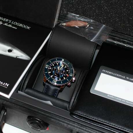 Blancpain. BLANCPAIN, FIFTY FATHOMS CHRONOGRAPH FLYBACK QUANTIEME COMPLET CALENDAR, REF. 5066F-1140-52B - photo 7