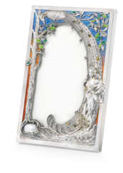 A JEWELLED AND EN PLEIN ENAMEL SILVER PHOTOGRAPH FRAME 