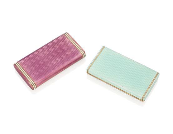 TWO JEWELLED GUILLOCHÉ AND CHAMPLEVÉ ENAMEL SILVER-GILT CIGARETTE CASES - photo 2