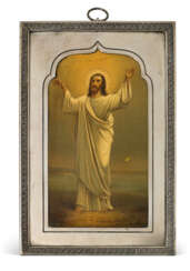 A SILVER ICON OF CHRIST