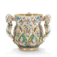 A CLOISONNÉ ENAMEL SILVER-GILT THREE-HANDLED CUP - Аукционные цены