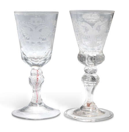 Imperial Glass Factory. TWO GLASS GOBLETS - Foto 2