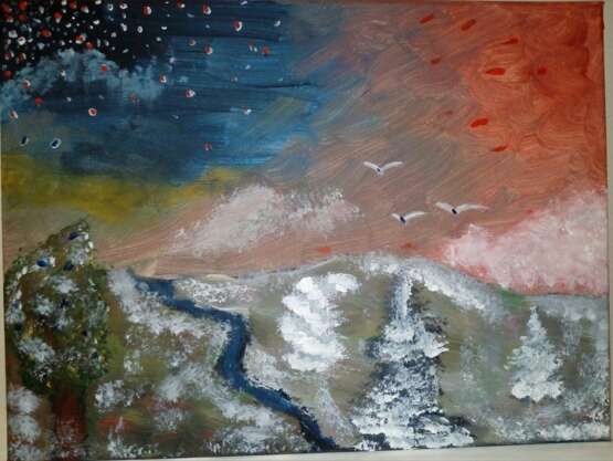 Painting “Mixed feelings.”, Canvas, Acrylic paint, Impressionist, Landscape painting, 2020 - photo 1