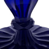 A PAIR OF MOULDED COBALT-BLUE GLASS LAMPS - photo 4