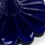 A PAIR OF MOULDED COBALT-BLUE GLASS LAMPS - photo 5