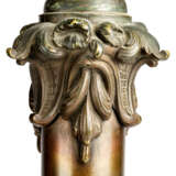 A FRENCH 'ART NOUVEAU' PATINATED-BRONZE LAMP - фото 2