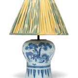 A DUTCH DELFT BLUE AND WHITE FAIENCE VASE, MOUNTED AS A LAMP - photo 1