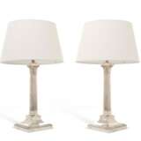 A PAIR OF GEORGE V SILVER TABLE LIGHTS - photo 1