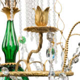 A NORTH EUROPEAN GREEN AND CUT-GLASS SIX-LIGHT CHANDELIER - photo 4
