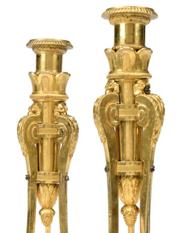 A PAIR OF NORTH EUROPEAN ORMOLU AND WHITE MARBLE CANDLESTICKS - photo 2
