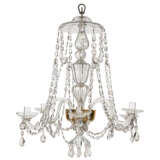 A BOHEMIAN BAROQUE CUT AND MOULDED-GLASS SIX-LIGHT CHANDELIER - photo 1