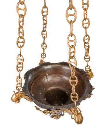 AN AESTHETIC MOVEMENT GILT-BRONZE AND PATINATED-METAL CHANDELIER - фото 5