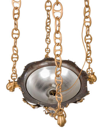 AN AESTHETIC MOVEMENT GILT-BRONZE AND PATINATED-METAL CHANDELIER - Foto 6