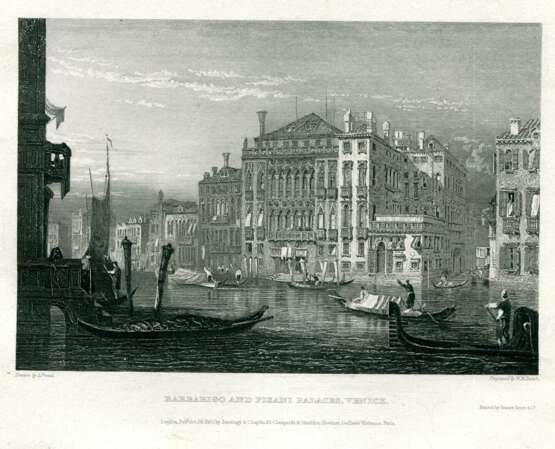 Италия Венеция. Гранд-канал. С. Прут - Смит 1831 г. - Foto 1