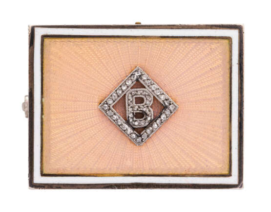 Cartier. BELLE EPOQUE ENAMEL, AGATE AND DIAMOND 'MIGNONETTE' CLOCK, CARTIER - фото 2