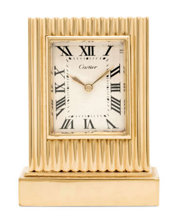 Cartier. RETRO GOLD AND EBONY DESK CLOCK, CARTIER - photo 1