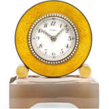 Cartier. EARLY 20TH CENTURY ENAMEL AND AGATE CLOCK, CARTIER - photo 1
