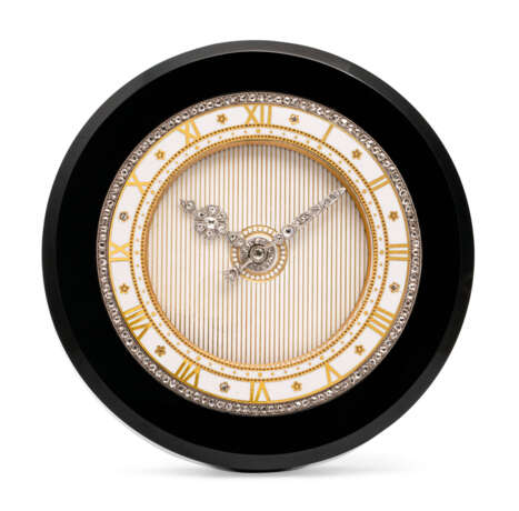 Cartier. BELLE EPOQUE ONYX, ENAMEL AND DIAMOND CLOCK, CARTIER - photo 1