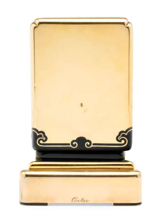 Cartier. ART DECO ENAMEL AND GOLD CLOCK, CARTIER - фото 2