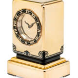 Cartier. ART DECO ENAMEL AND GOLD CLOCK, CARTIER - Foto 3