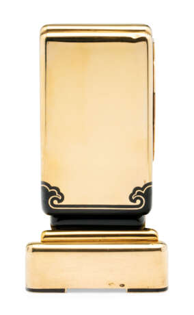 Cartier. ART DECO ENAMEL AND GOLD CLOCK, CARTIER - Foto 4