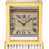 Cartier. SILVER AND GOLD PRISM TRAVEL CLOCK, CARTIER - photo 1