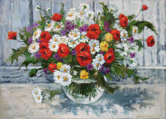 daisies and poppies