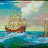 Painting “sailboat”, Canvas, Oil paint, Realist, Marine, 1996 - photo 1