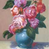Gemälde „Rosen“, Leinwand, Ölfarbe, Realismus, Stillleben, 2006 - Foto 1