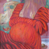 Painting “waiting for a miracle”, Canvas, Oil paint, Avant-gardism, Everyday life, 199? - photo 1